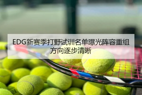 EDG新赛季打野试训名单曝光阵容重组方向逐步清晰